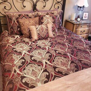 Croscill Classics Julius 6 Piece Burgundy Comforter Set